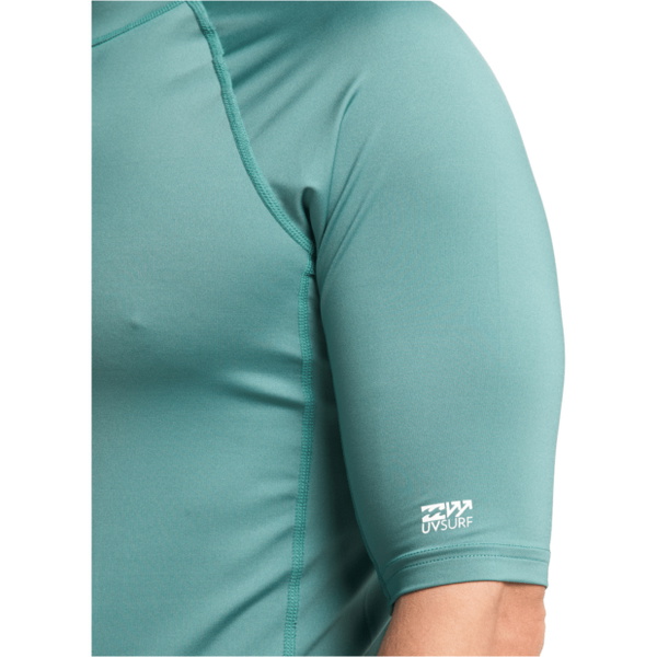 2026 Billabong Mens Waves All Day Short Sleeve Rash Vest EBYWR00101 - Sea Green